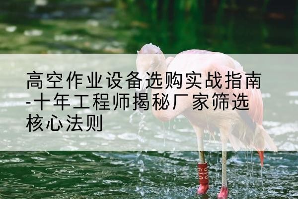 镇巴剪叉式升降机厂家-高空作业设备选购实战指南-十年工程师揭秘厂家筛选核心法则