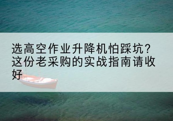 镇巴高空作业升降机厂家推荐-选高空作业升降机怕踩坑？这份老采购的实战指南请收好